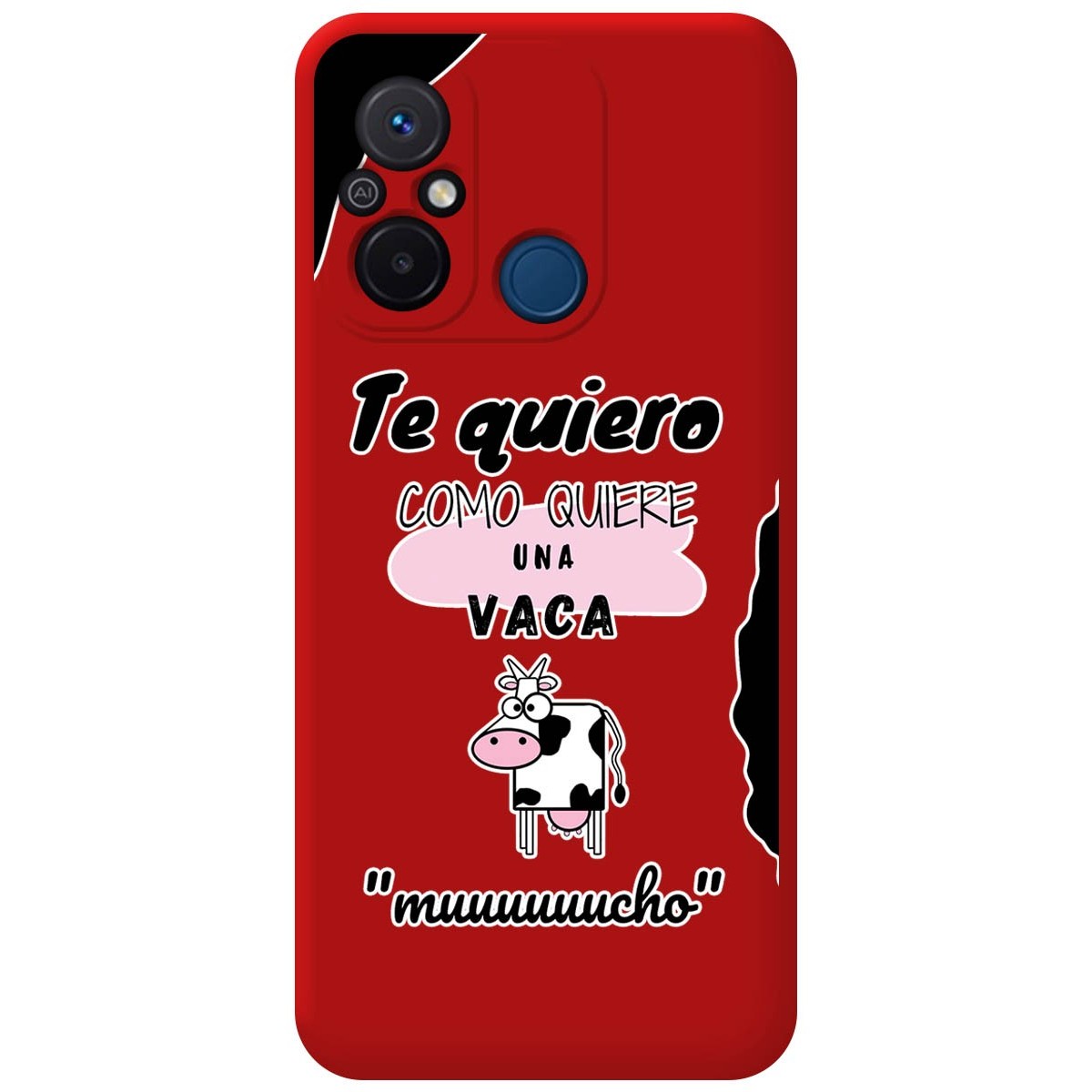 Funda Silicona Líquida Azul compatible con Xiaomi Redmi 12C diseño Vaca  Dibujos