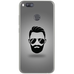 Funda Gel Tpu para Xiaomi Mi 5X / Mi A1 Diseño Barba Dibujos