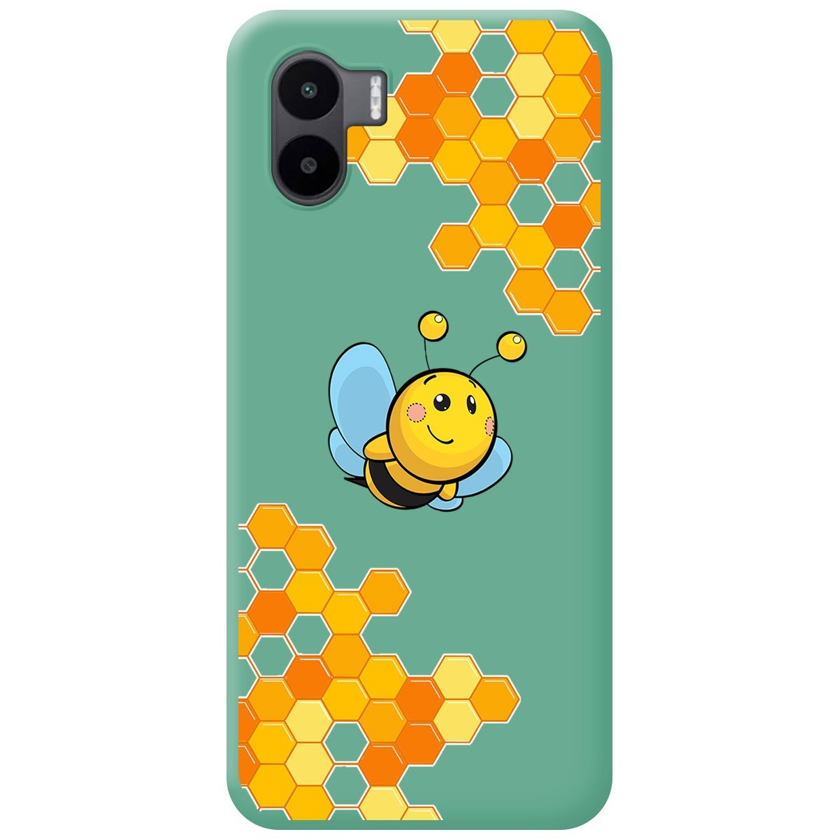 Funda Silicona Líquida Verde compatible con Xiaomi Redmi A2 diseño Abeja Dibujos