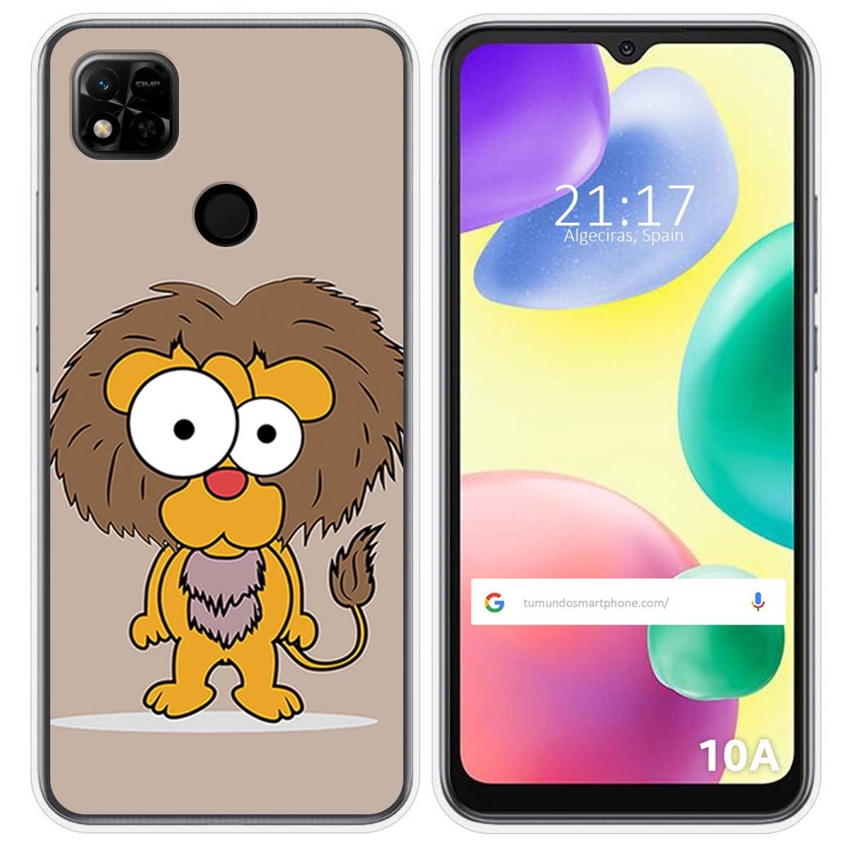 Funda Silicona compatible con Xiaomi Redmi 10A diseño Leon Dibujos