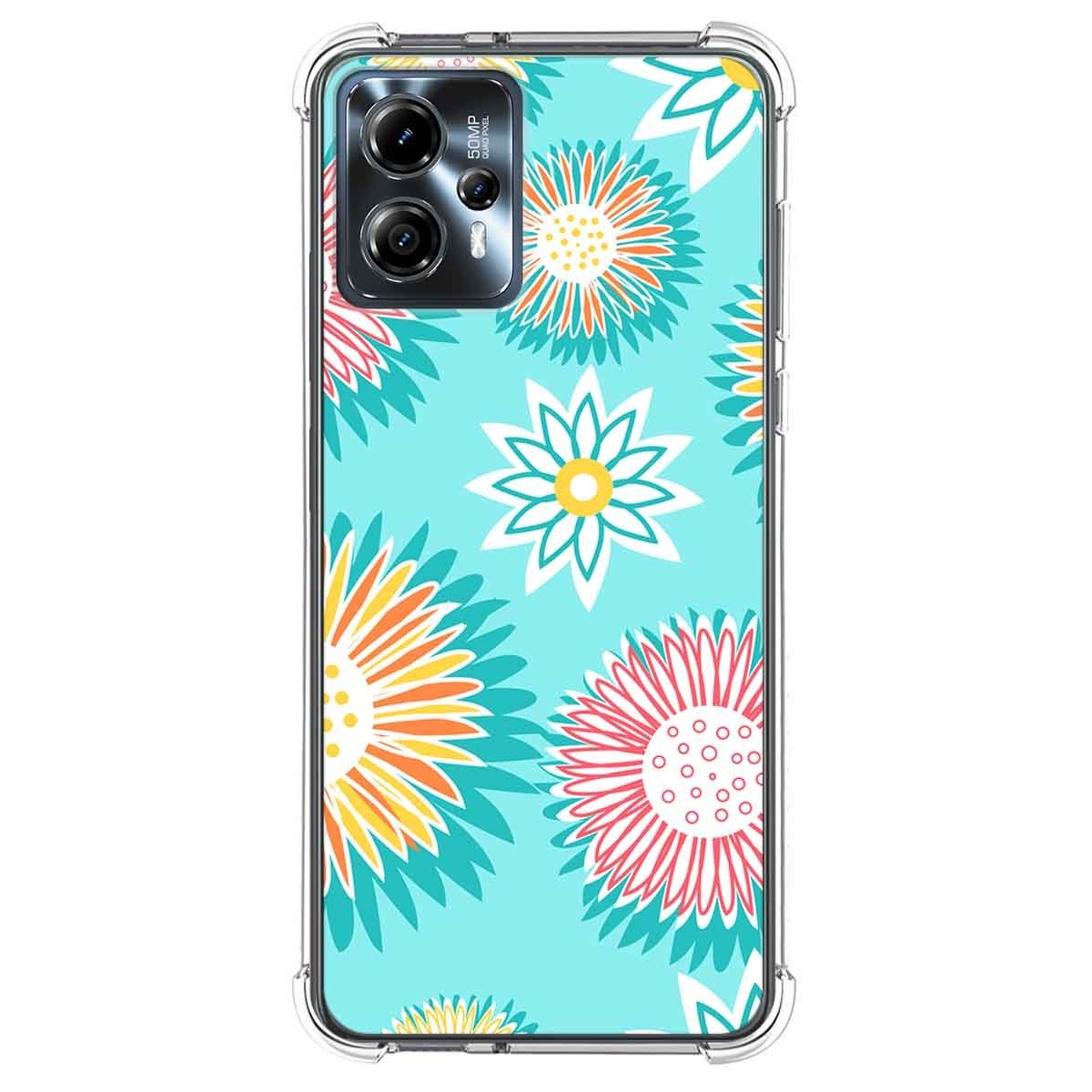 Funda Silicona Antigolpes para Motorola Moto G23 diseño Flores 05 Dibujos