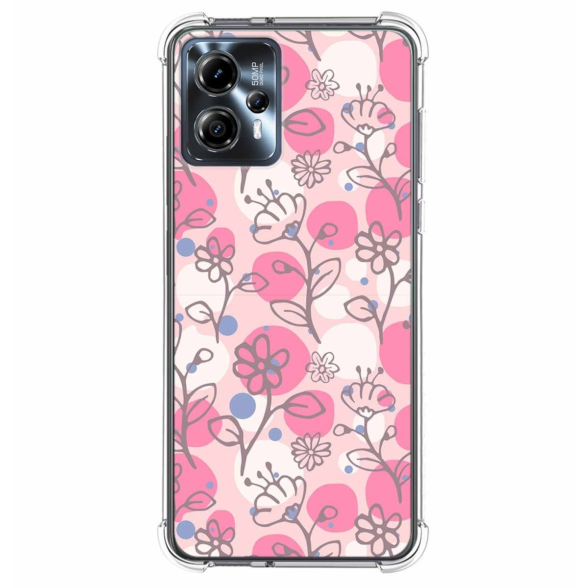 Funda Silicona Antigolpes para Motorola Moto G23 diseño Flores 07 Dibujos