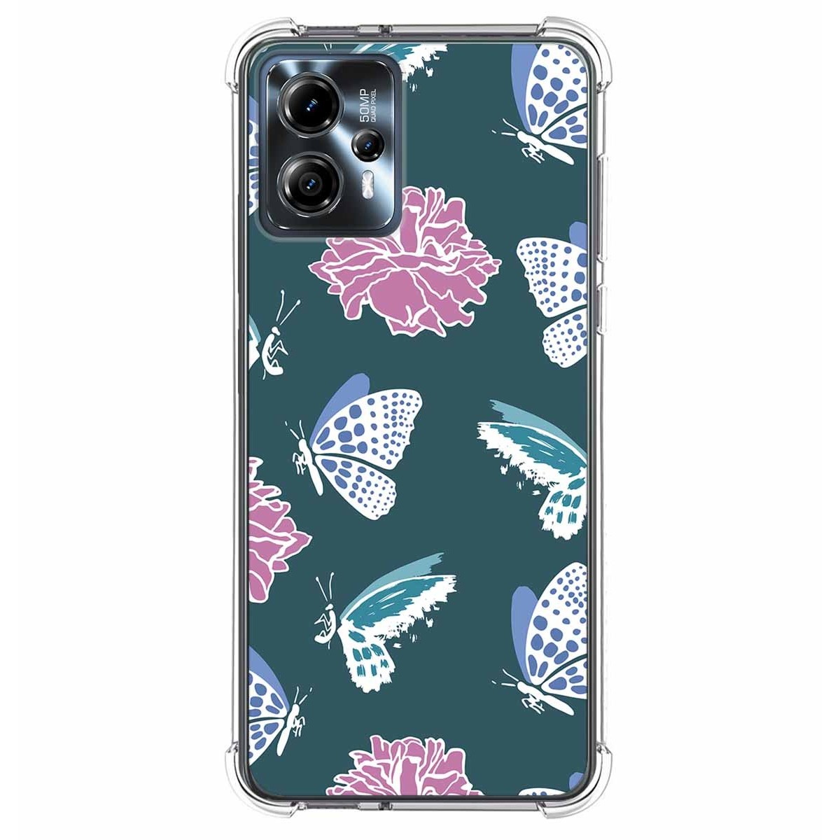 Funda Silicona Antigolpes para Motorola Moto G23 diseño Flores 10 Dibujos