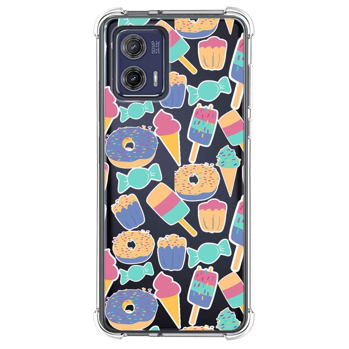 Funda Silicona Antigolpes para Motorola Moto G73 5G diseño Dulces 02 Dibujos