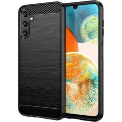 Funda Gel Tpu Tipo Carbon Negra para Samsung Galaxy A14 4G / 5G