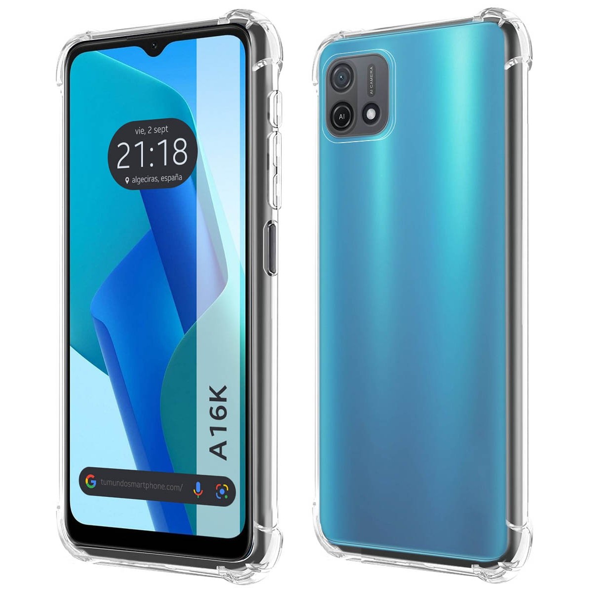 Funda Silicona Antigolpes Transparente para Oppo A16K