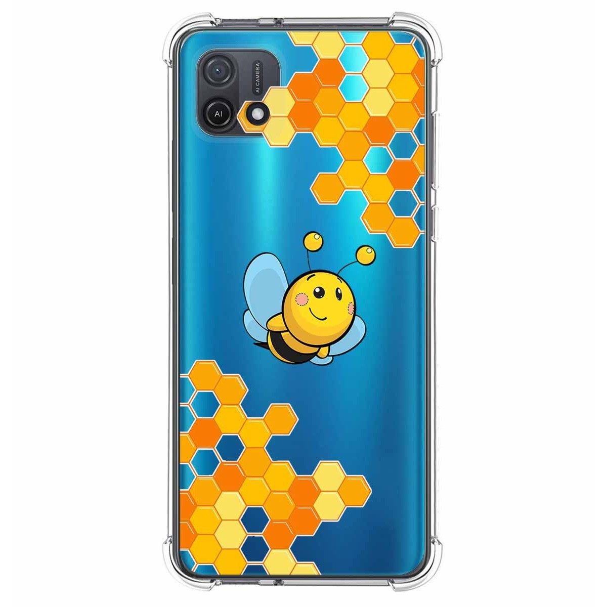 Funda Silicona Antigolpes para Oppo A16K diseño Abeja Dibujos