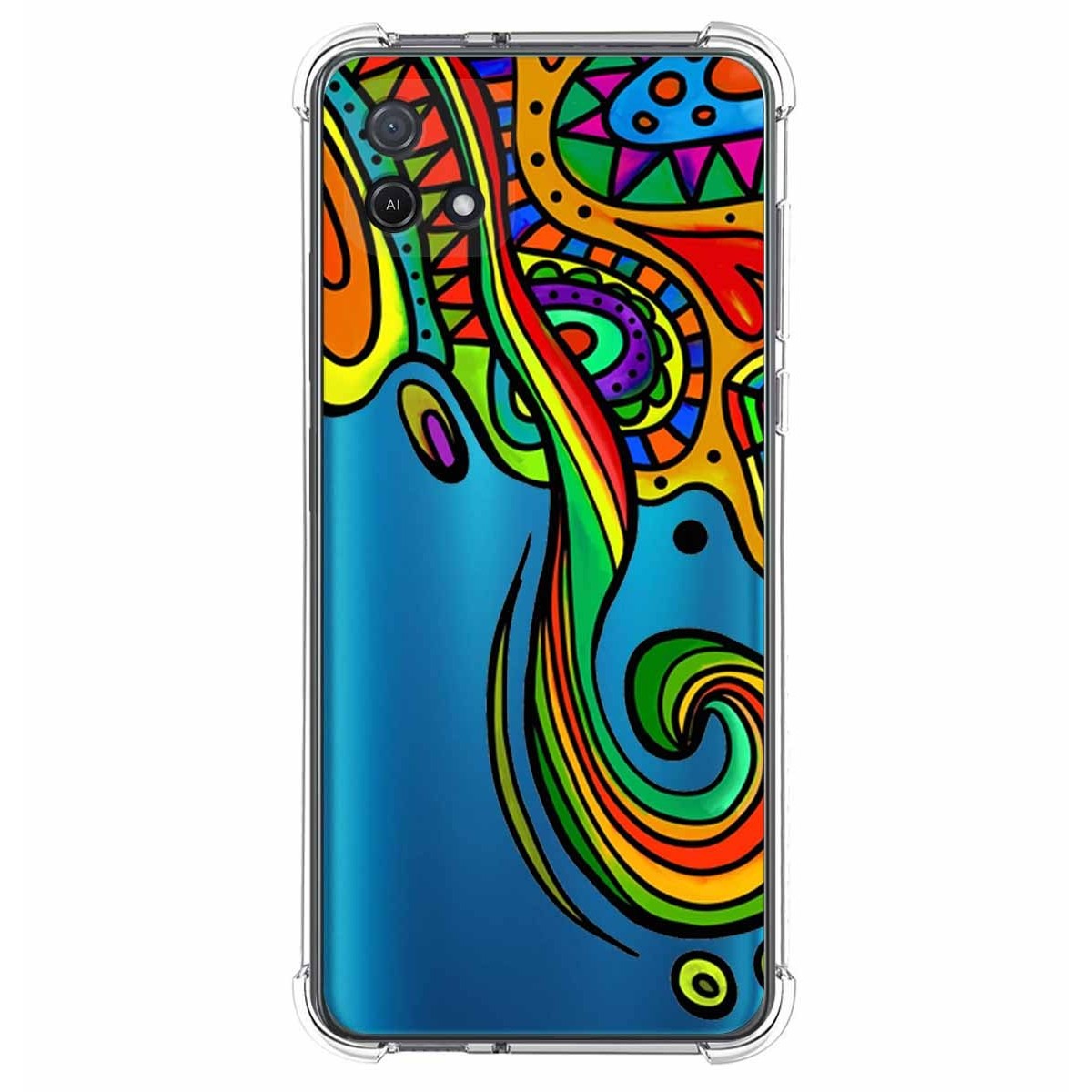 Funda Silicona Antigolpes para Oppo A16K diseño Colores Dibujos