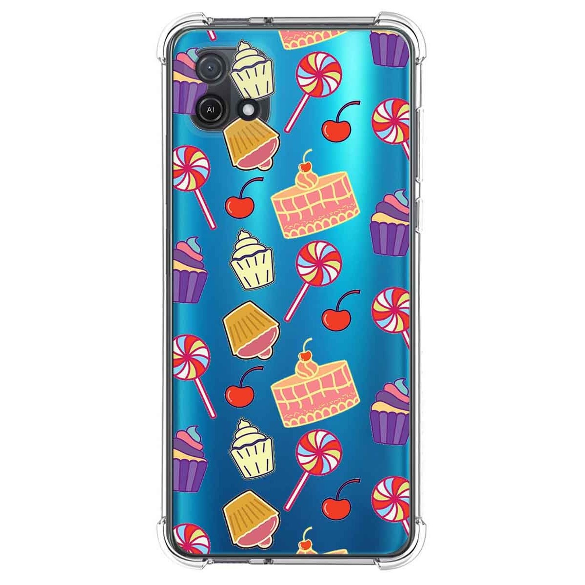 Funda Silicona Antigolpes para Oppo A16K diseño Dulces 01 Dibujos