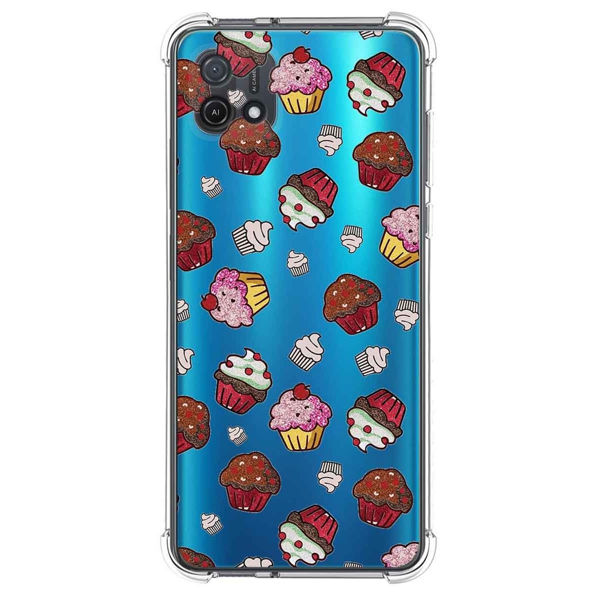 Funda Silicona Antigolpes para Oppo A16K diseño Muffins Dibujos