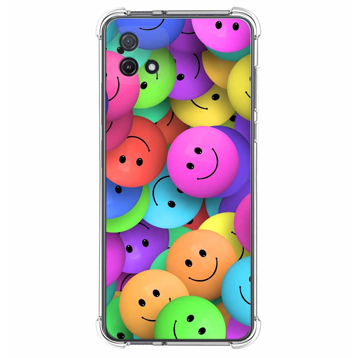 Funda Silicona Antigolpes para Oppo A16K diseño Smile Dibujos