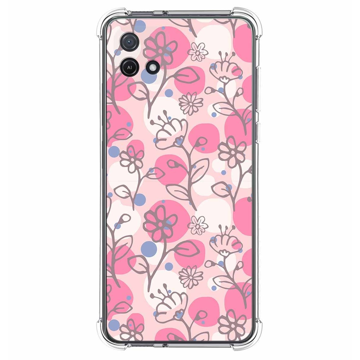 Funda Silicona Antigolpes para Oppo A16K diseño Flores 07 Dibujos