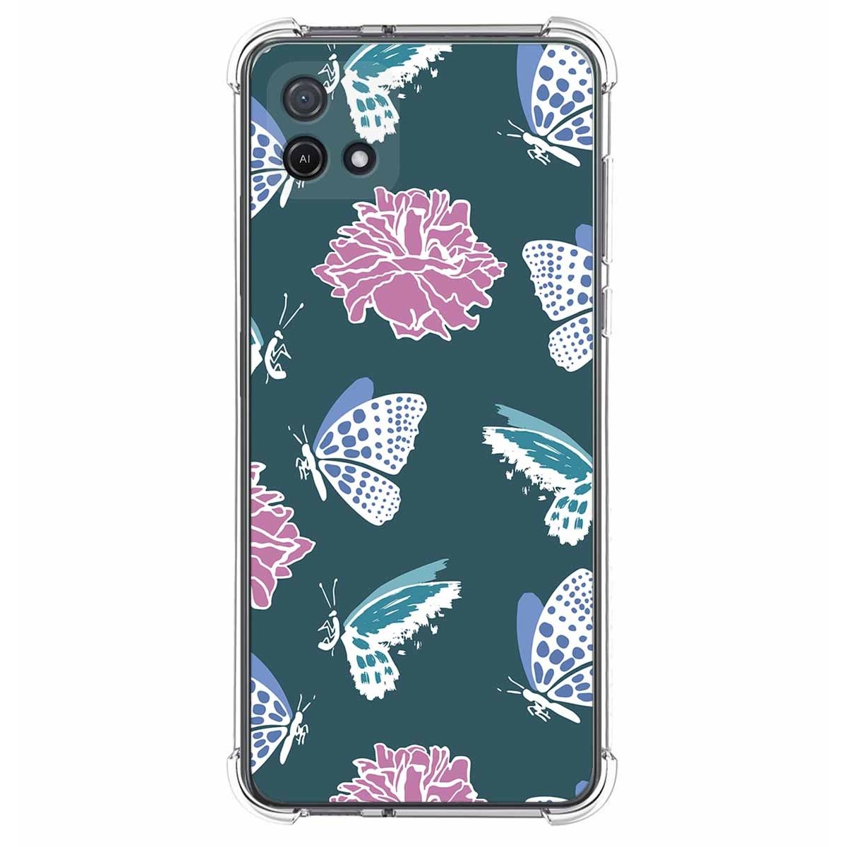 Funda Silicona Antigolpes para Oppo A16K diseño Flores 10 Dibujos