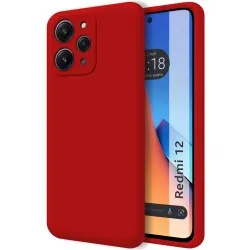 Funda Silicona Líquida Ultra Suave compatible con Xiaomi Redmi 12 color Rojo