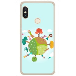 Funda Gel Tpu para Xiaomi Redmi Note 5 / Note 5 Pro Diseño Familia Dibujos