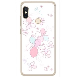 Funda Gel Tpu para Xiaomi Redmi Note 5 / Note 5 Pro Diseño Flores Minimal Dibujos