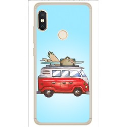 Funda Gel Tpu para Xiaomi Redmi Note 5 / Note 5 Pro Diseño Furgoneta Dibujos