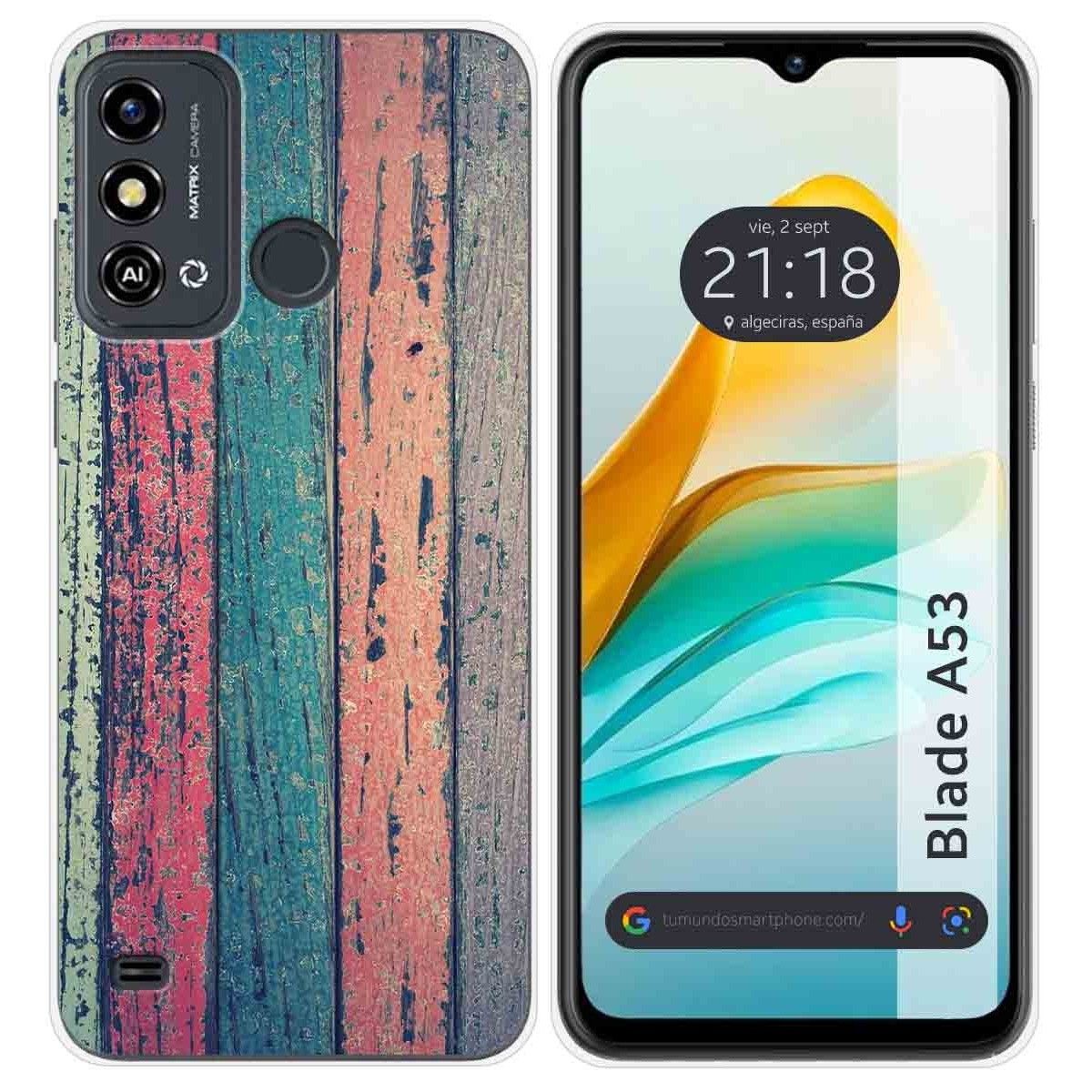 Funda Silicona para ZTE Blade A53 diseño Madera 10 Dibujos