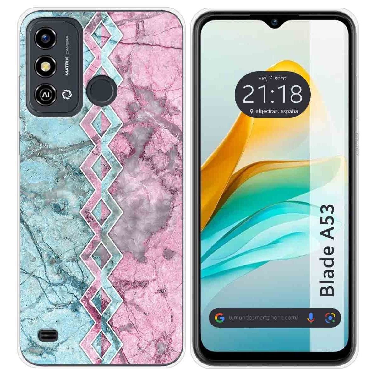 Funda Silicona para ZTE Blade A53 diseño Mármol 08 Dibujos