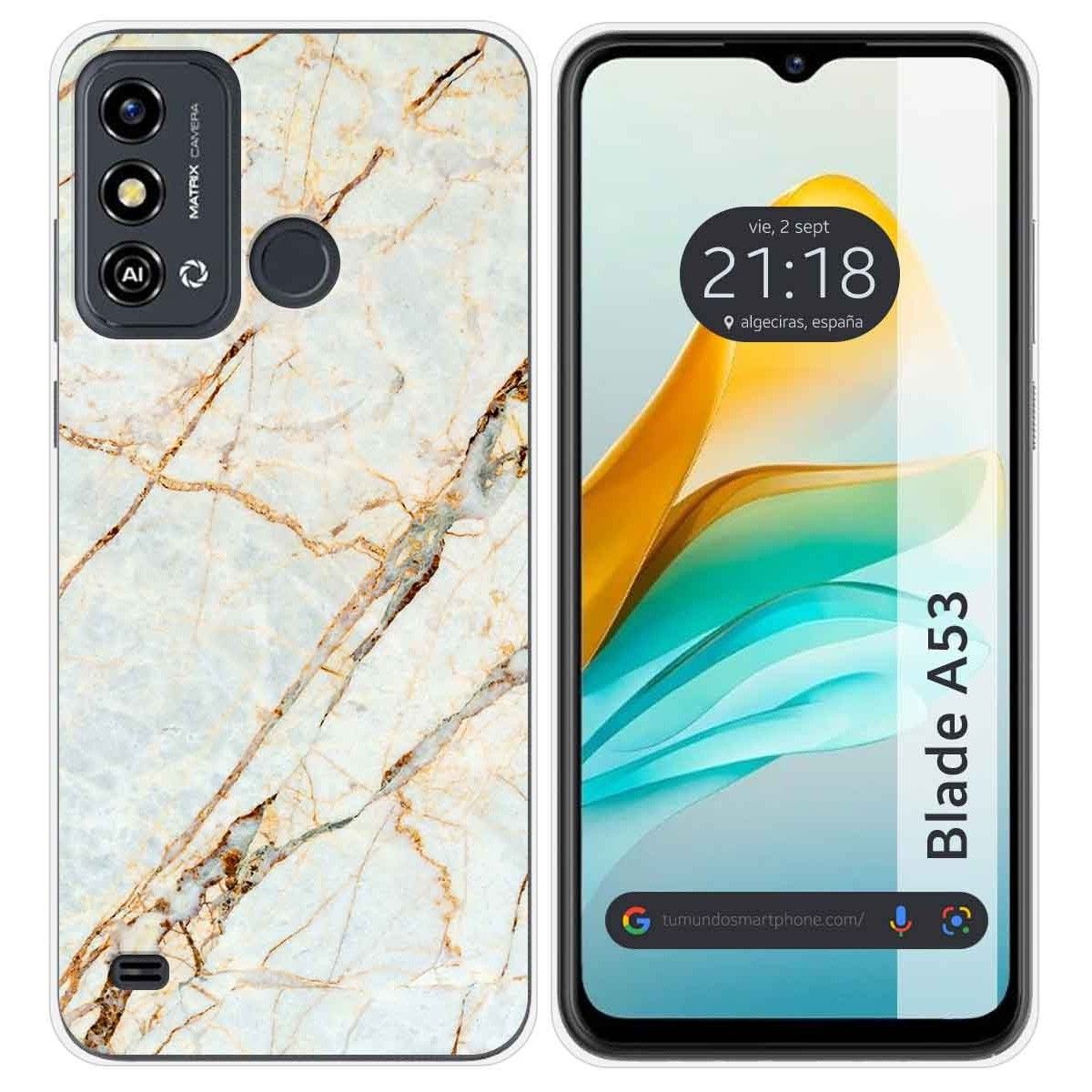 Funda Silicona para ZTE Blade A53 diseño Mármol 13 Dibujos