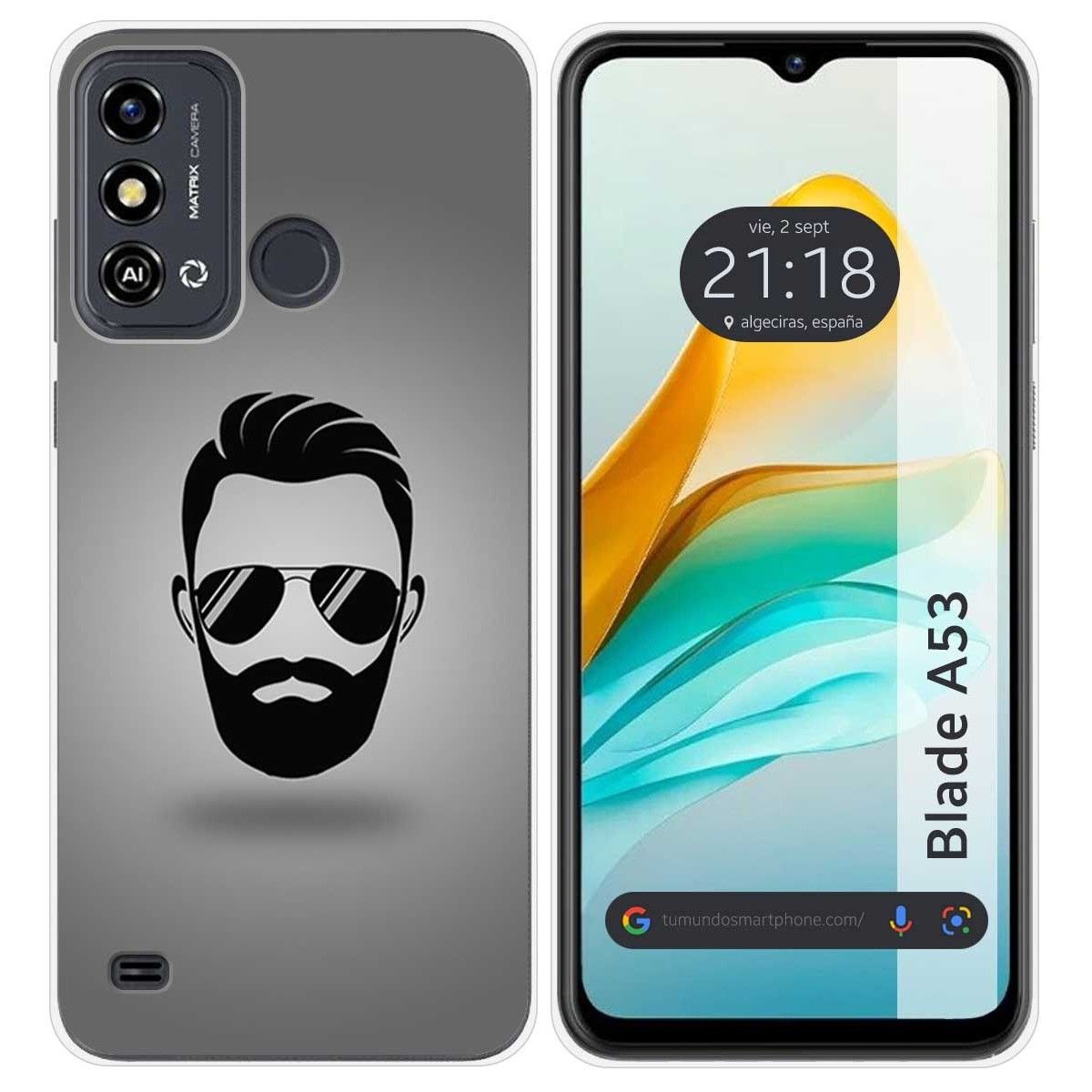 Funda Silicona para ZTE Blade A53 diseño Barba Dibujos