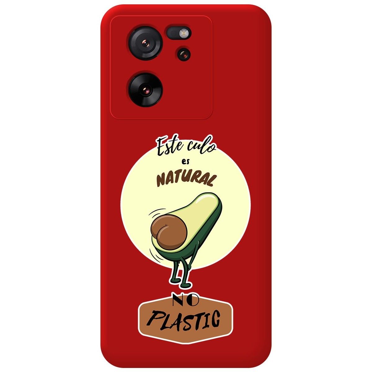 Funda Silicona Líquida Roja para Xiaomi 13T / 13T Pro 5G diseño Culo Natural Dibujos