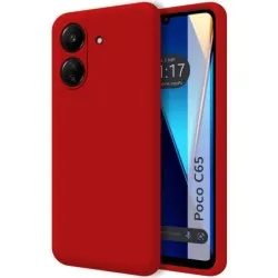 Funda Silicona Líquida Ultra Suave para Xiaomi Poco C65 color Roja
