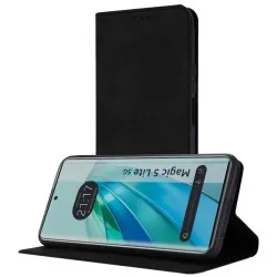 Funda libro de Polipiel con tarjetero para Huawei Honor Magic 5 Lite 5G color Negra