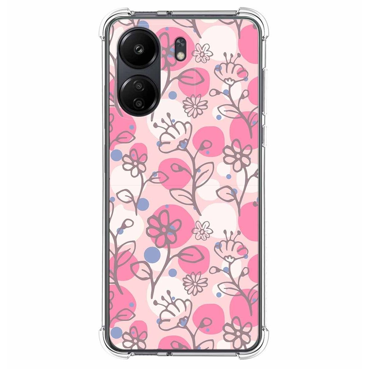 Funda Silicona Para Xiaomi Redmi 13c Diseño Flores Vintage Dibujos