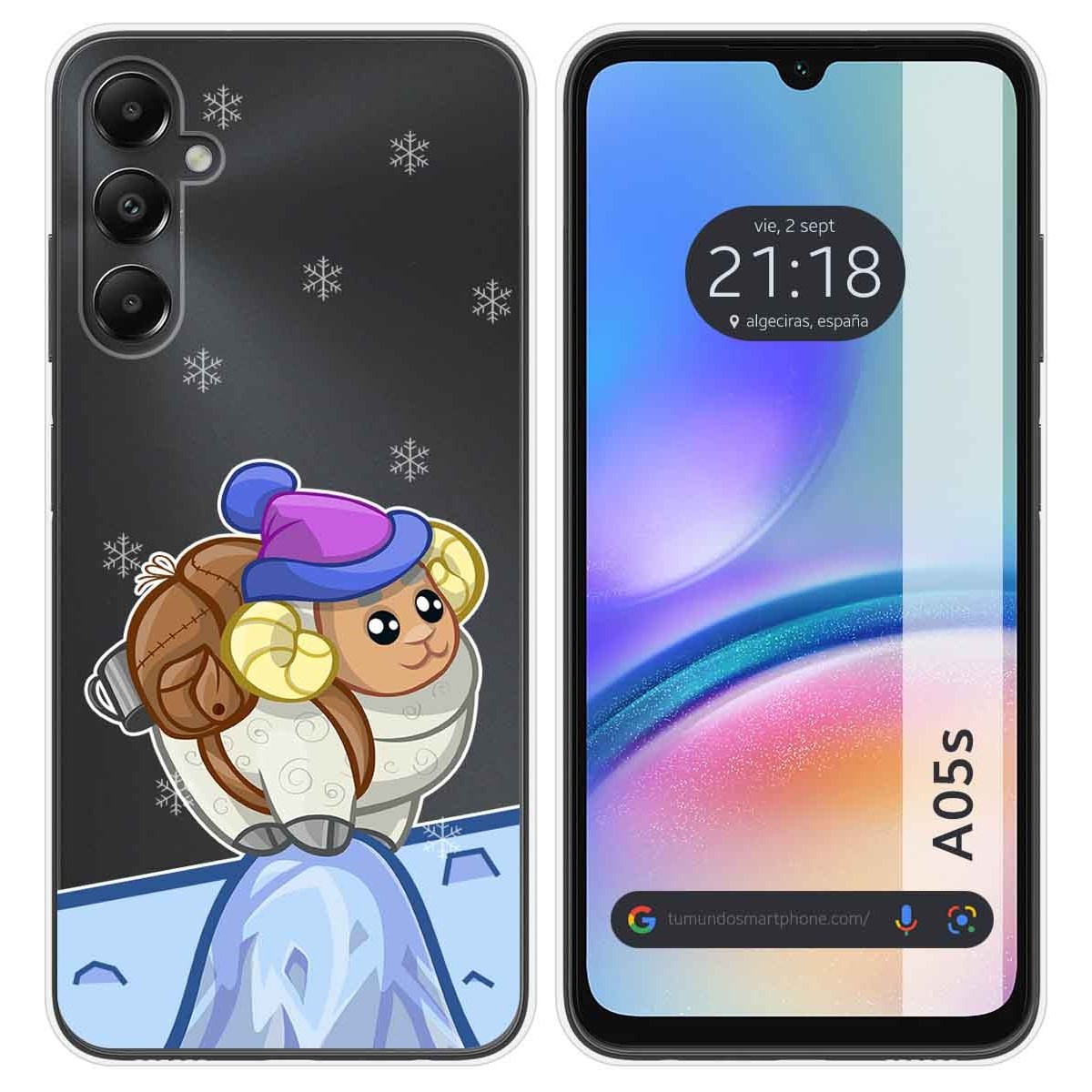 Funda Silicona Transparente para Samsung Galaxy A05s diseño Cabra Dibujos