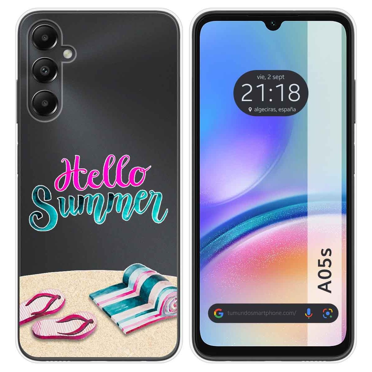 Funda Silicona Transparente para Samsung Galaxy A05s diseño Summer Dibujos