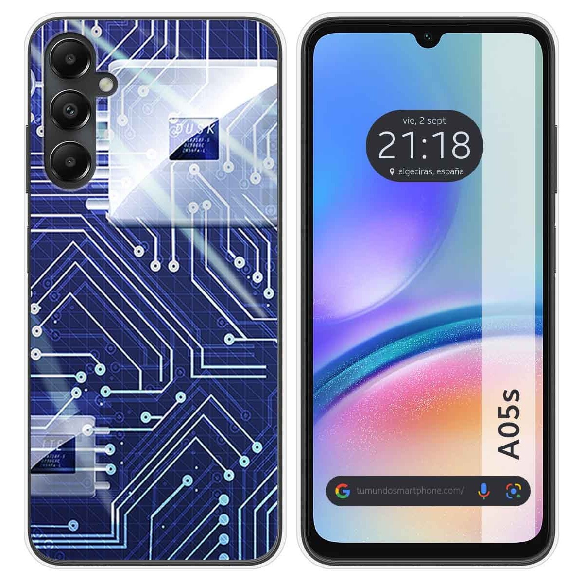 Funda Silicona para Samsung Galaxy A05s diseño Circuito Dibujos