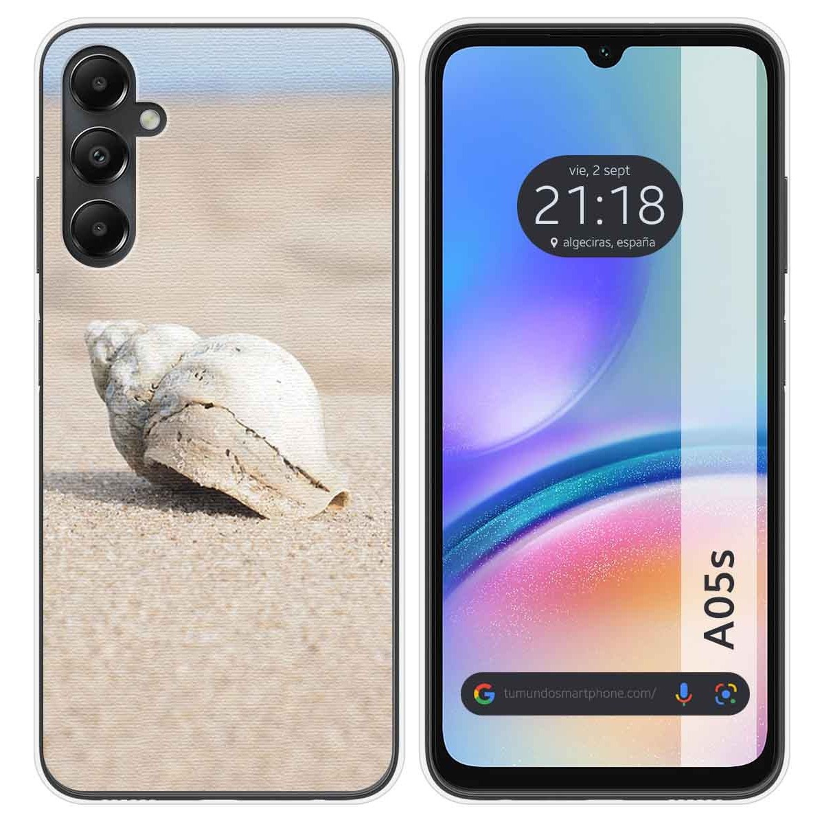 Funda Silicona para Samsung Galaxy A05s diseño Concha Dibujos