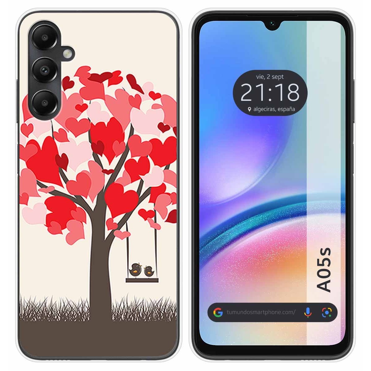 Funda Silicona para Samsung Galaxy A05s diseño Pajaritos Dibujos