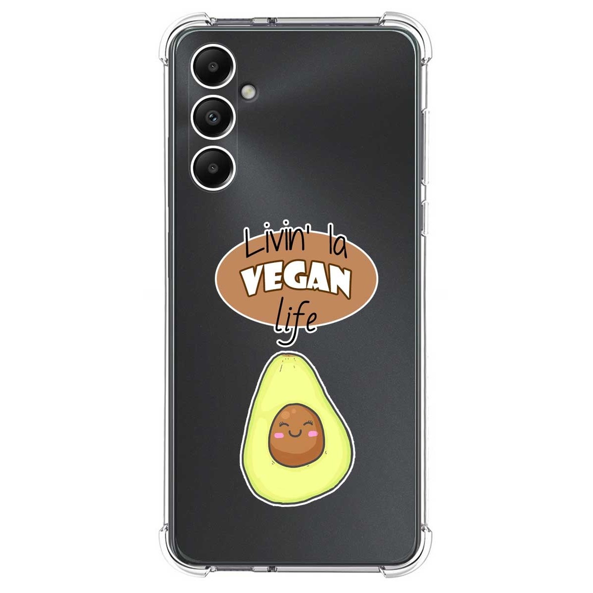 Funda Silicona Antigolpes para Samsung Galaxy A05s diseño Vegan Life Dibujos