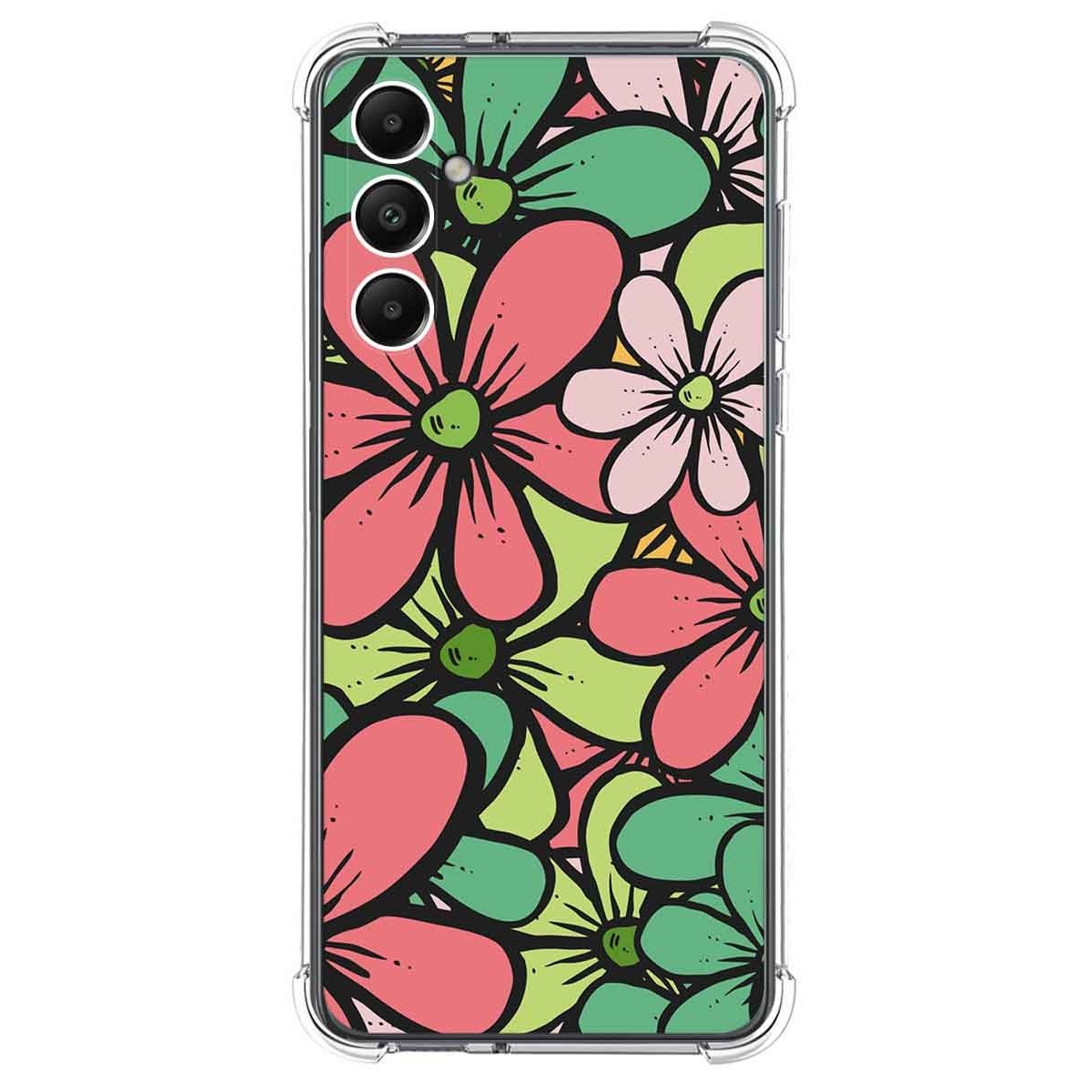 Funda Silicona Antigolpes para Samsung Galaxy A05s diseño Flores 02 Dibujos