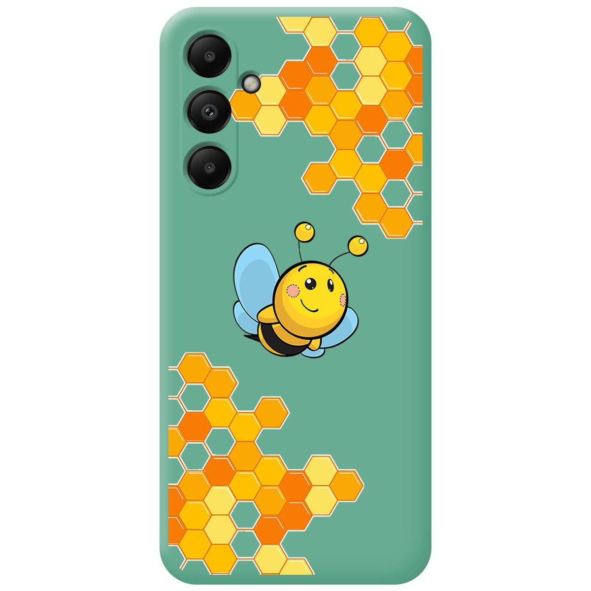 Funda Silicona Líquida Verde para Samsung Galaxy A05s diseño Abeja Dibujos