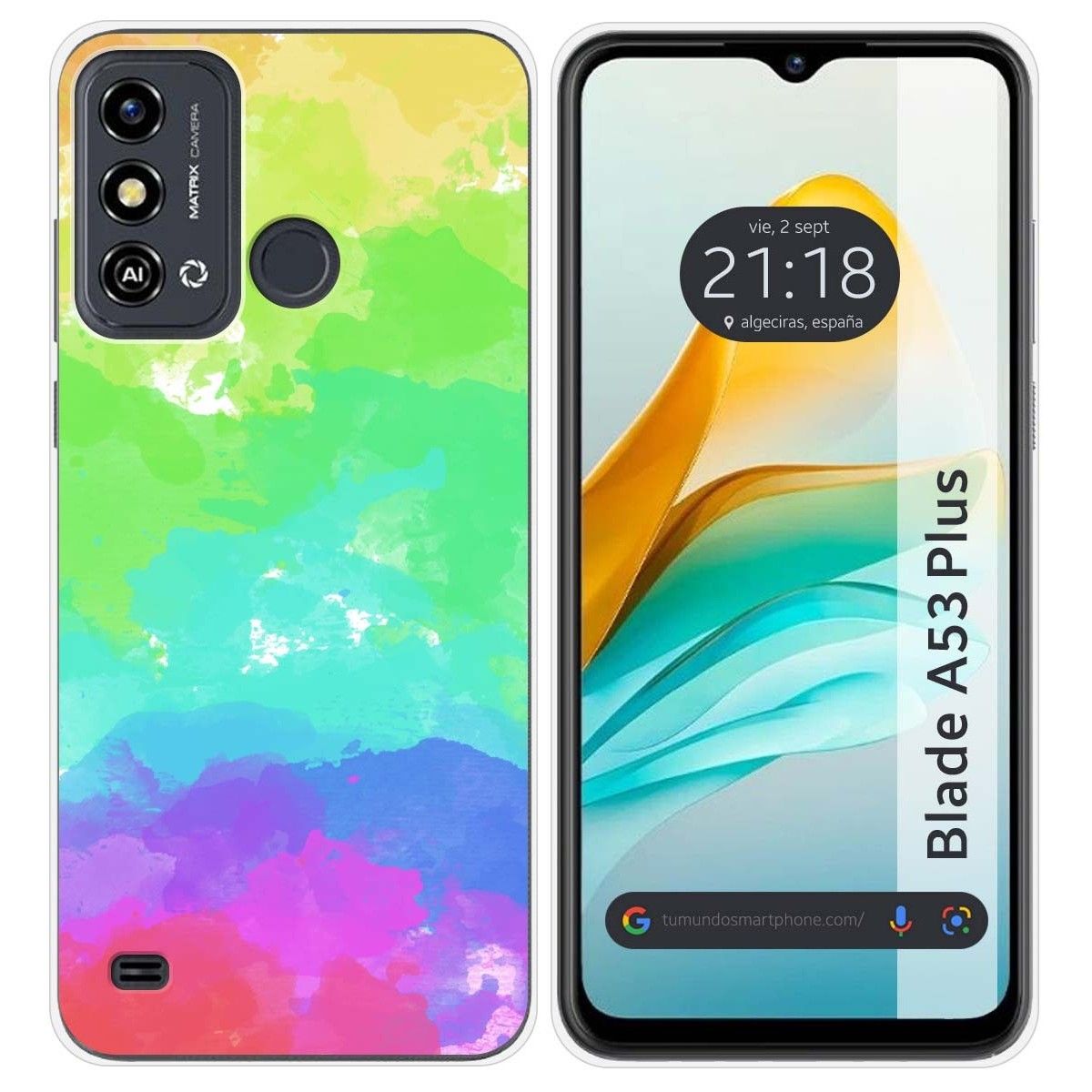 Funda móvil - TUMUNDOSMARTPHONE ZTE Blade A53, Compatible con ZTE ZTE Blade  A53, Multicolor