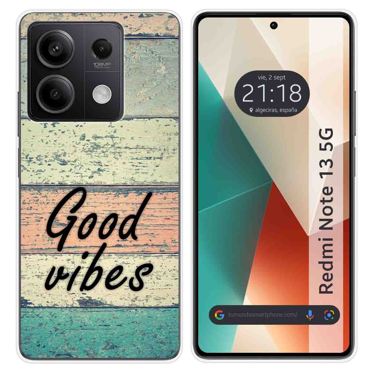 Xiaomi Redmi Note 13 5G Funda Gel Tpu Silicona transparente dibujo