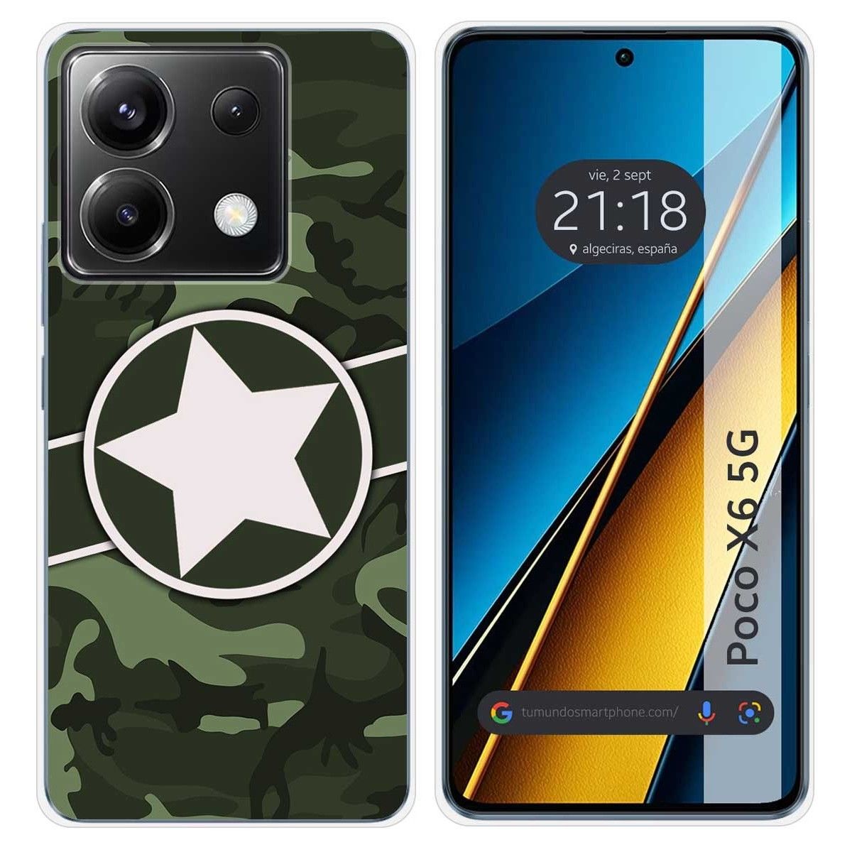 Funda Silicona para Xiaomi Poco X6 5G diseño Camuflaje 01 Dibujos