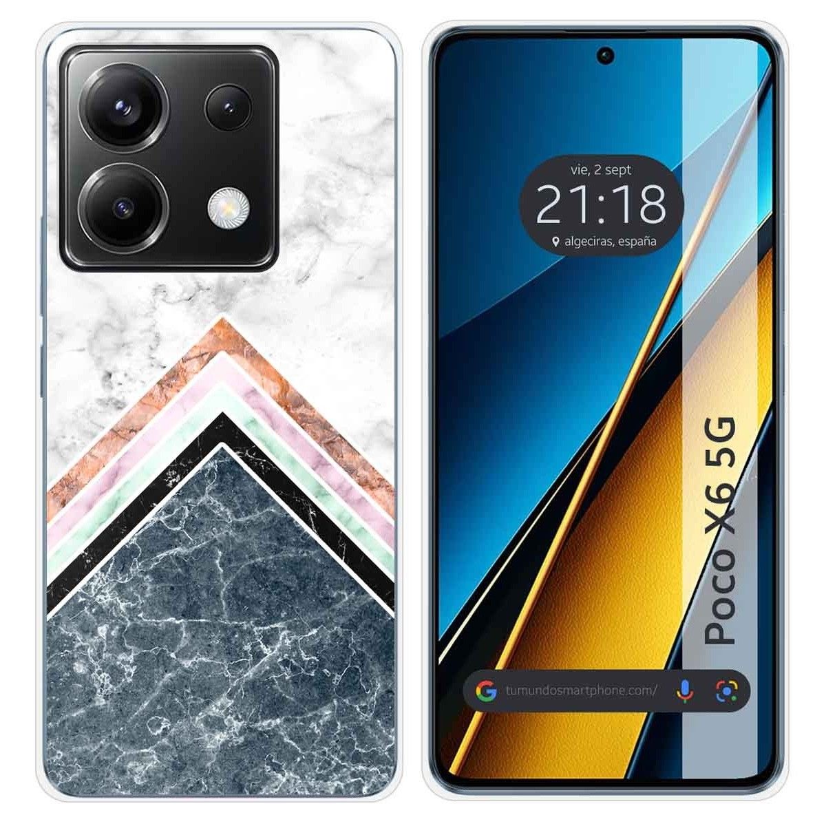 Funda Silicona para Xiaomi Poco X6 5G diseño Mármol 05 Dibujos