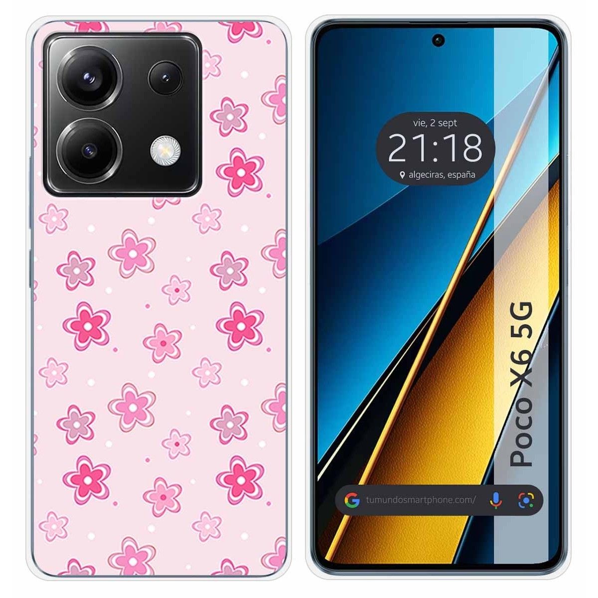 Funda Silicona para Xiaomi Poco X6 5G diseño Flores Dibujos