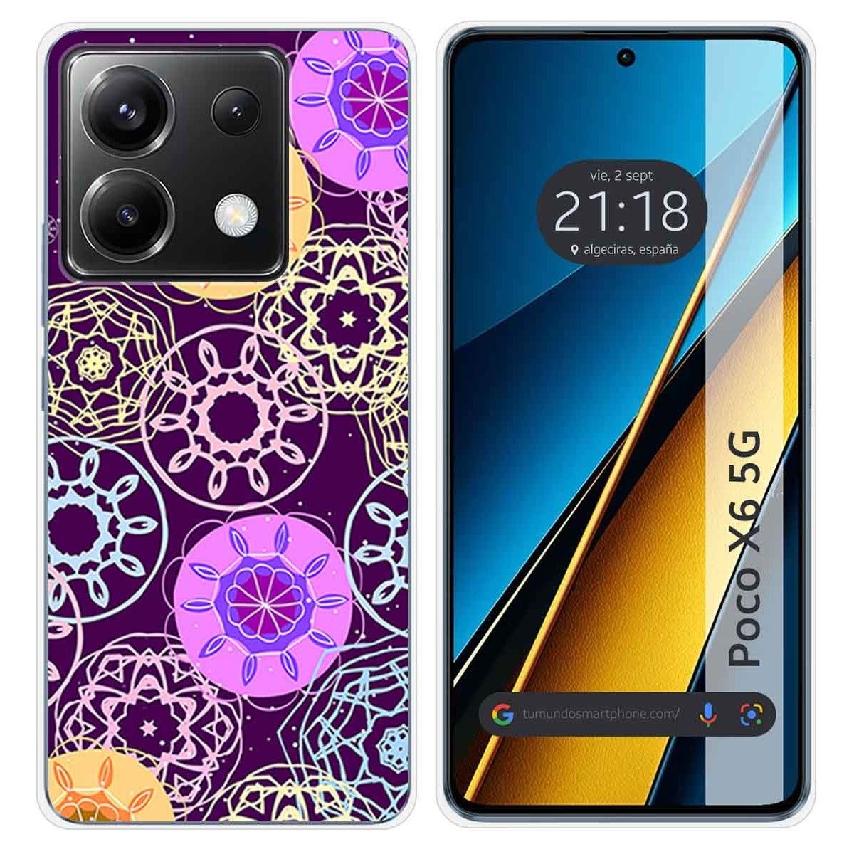 Funda Silicona para Xiaomi Poco X6 5G diseño Radial Dibujos