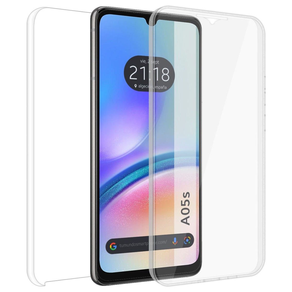 Funda Doble Transparente Pc + Tpu Full Body 360 para Samsung Galaxy A05s