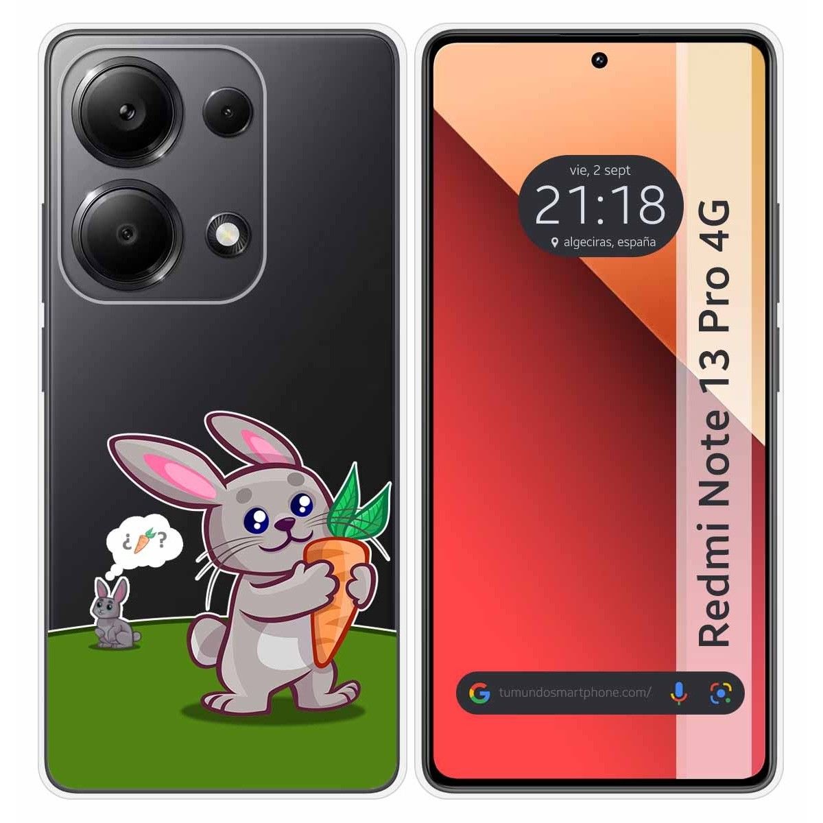 Funda Silicona Transparente para Xiaomi Redmi Note 11s 5G diseño Conejo  Dibujos