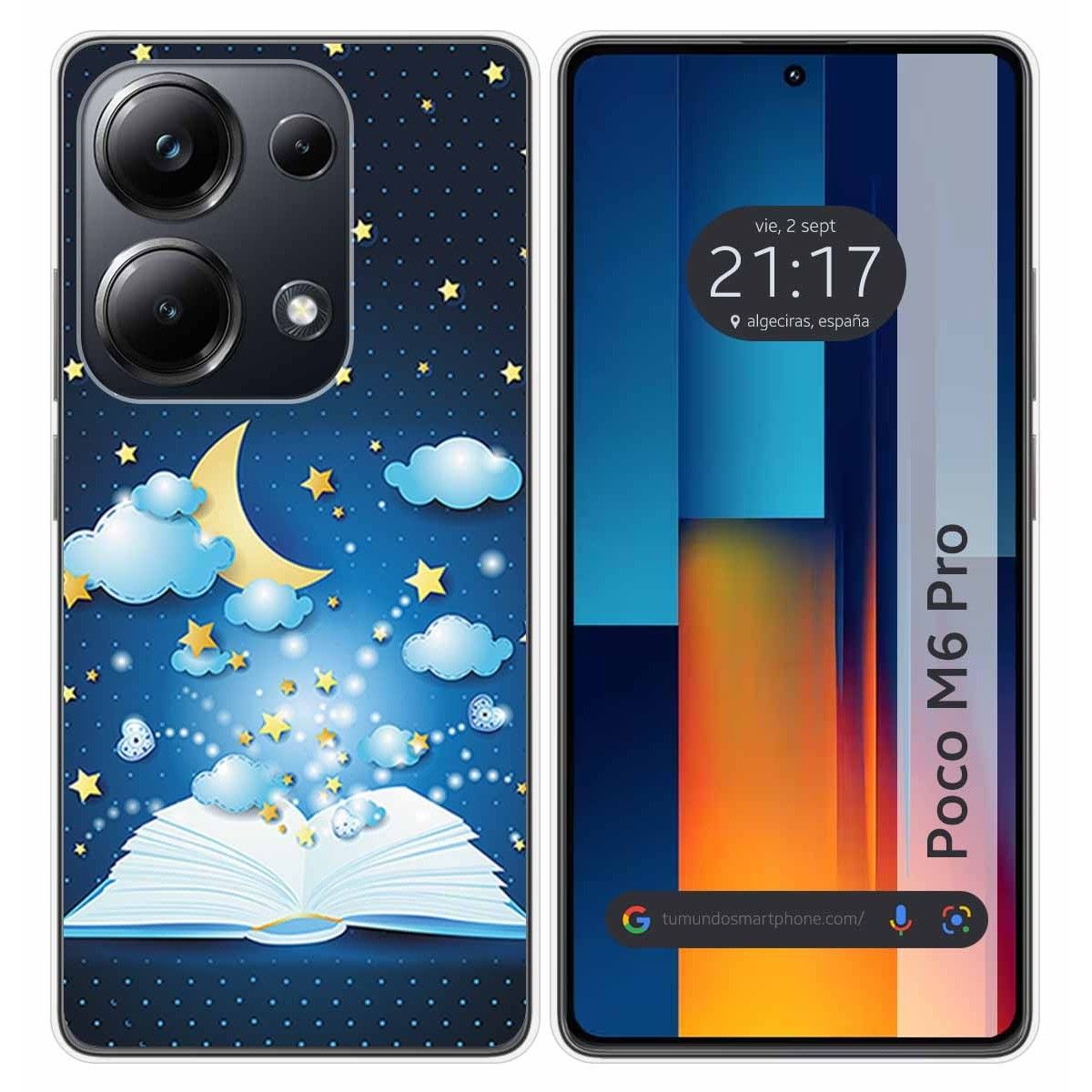 Funda Silicona para Xiaomi Poco M6 Pro 4G diseño Libro Cuentos Dibujos