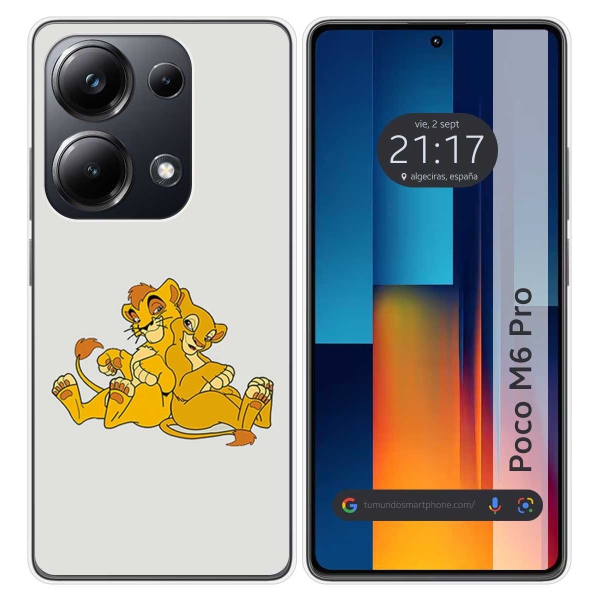 Funda Silicona para Xiaomi Poco M6 Pro 4G diseño Leones Dibujos