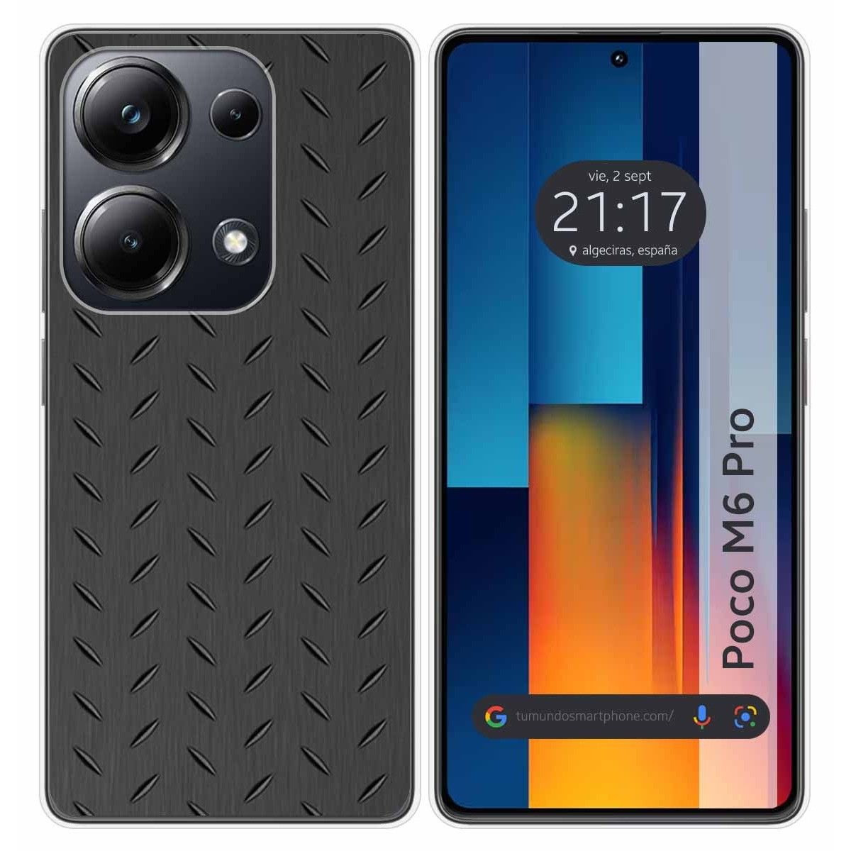 Funda Silicona para Xiaomi Poco M6 Pro 4G diseño Metal Dibujos