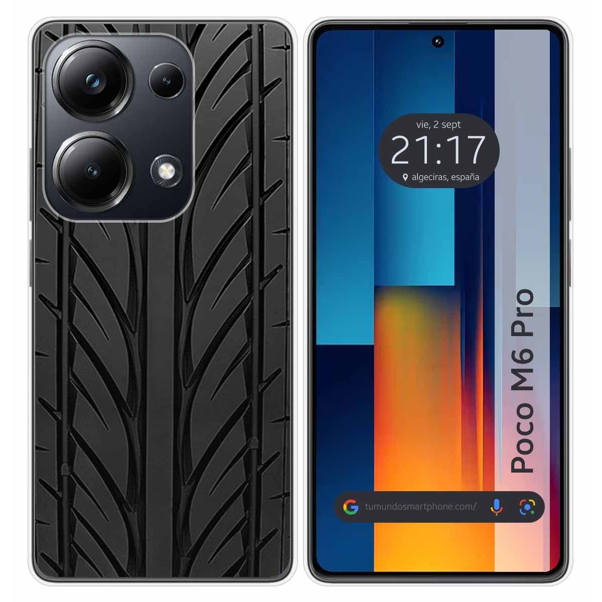 Funda Silicona para Xiaomi Poco M6 Pro 4G diseño Neumatico Dibujos