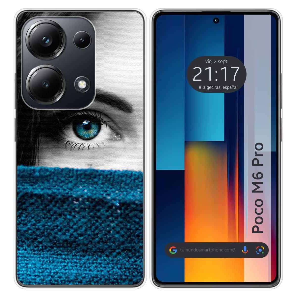 Funda Silicona para Xiaomi Poco M6 Pro 4G diseño Ojo Dibujos